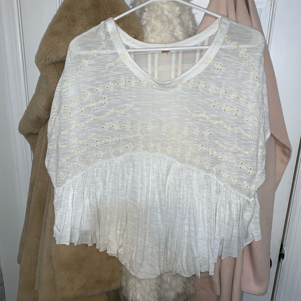 Free People white crop top